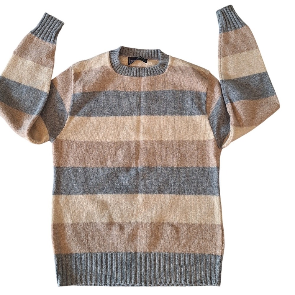VTG Robert Bruce Sweater Wonen's Large Brown Gray Wool Made In‎ USA Crewneck